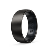 Wayland Ring - Black Zirconium Metal & Black Pearl