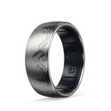 Peak Ring - Titanium & Black Pearl