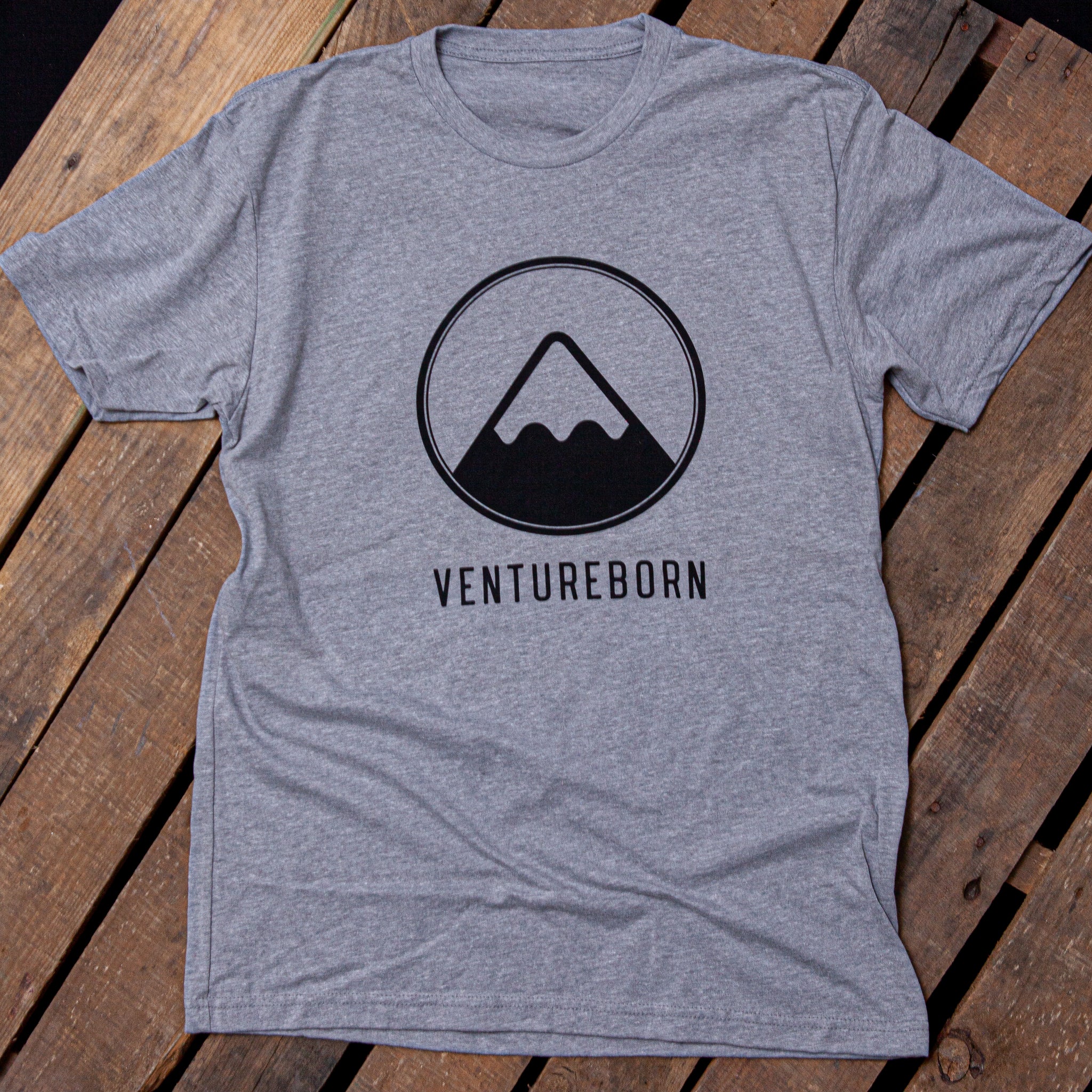 Ventureborn T-Shirt - Logo - Grey